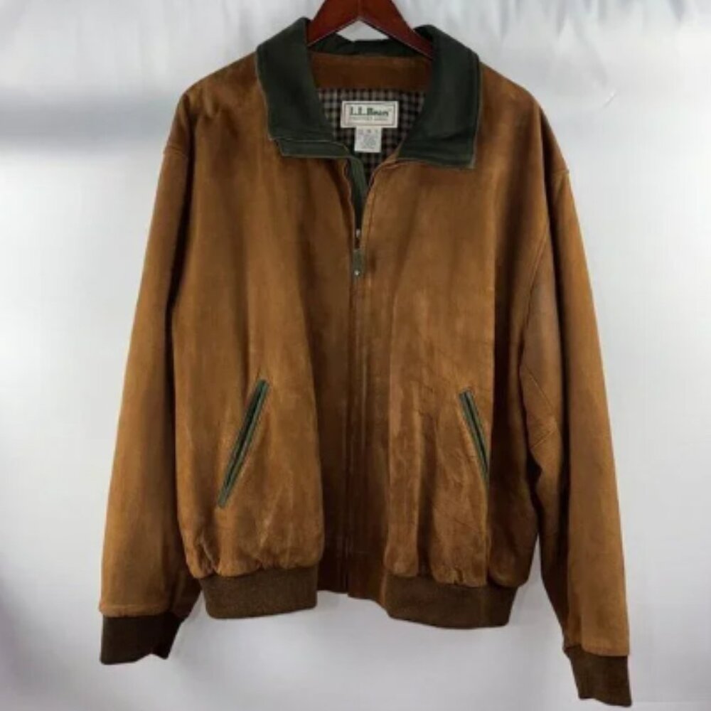 Rare Vintage L.L. Bean Suede Leather Bomber Jacket